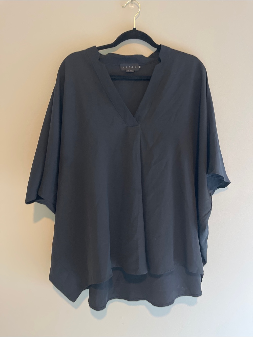 Hatch Black Maternity Tunic Top Blouse One Size